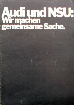 Audi Modelprogram 1970 "Gemeinsame Sache" Carbrochure (10153)